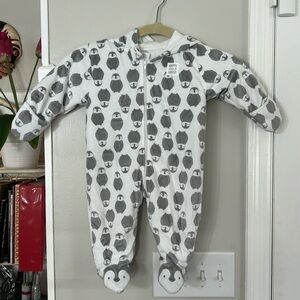 Carters Just One You Infant Unisex White Coverall Penguins Baby Bunting Pram 9M
